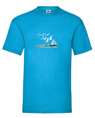 RUIT OF THE LOOM T-shirt με στάμπα K1226 ΤΥΡΚΟΥΑΖ